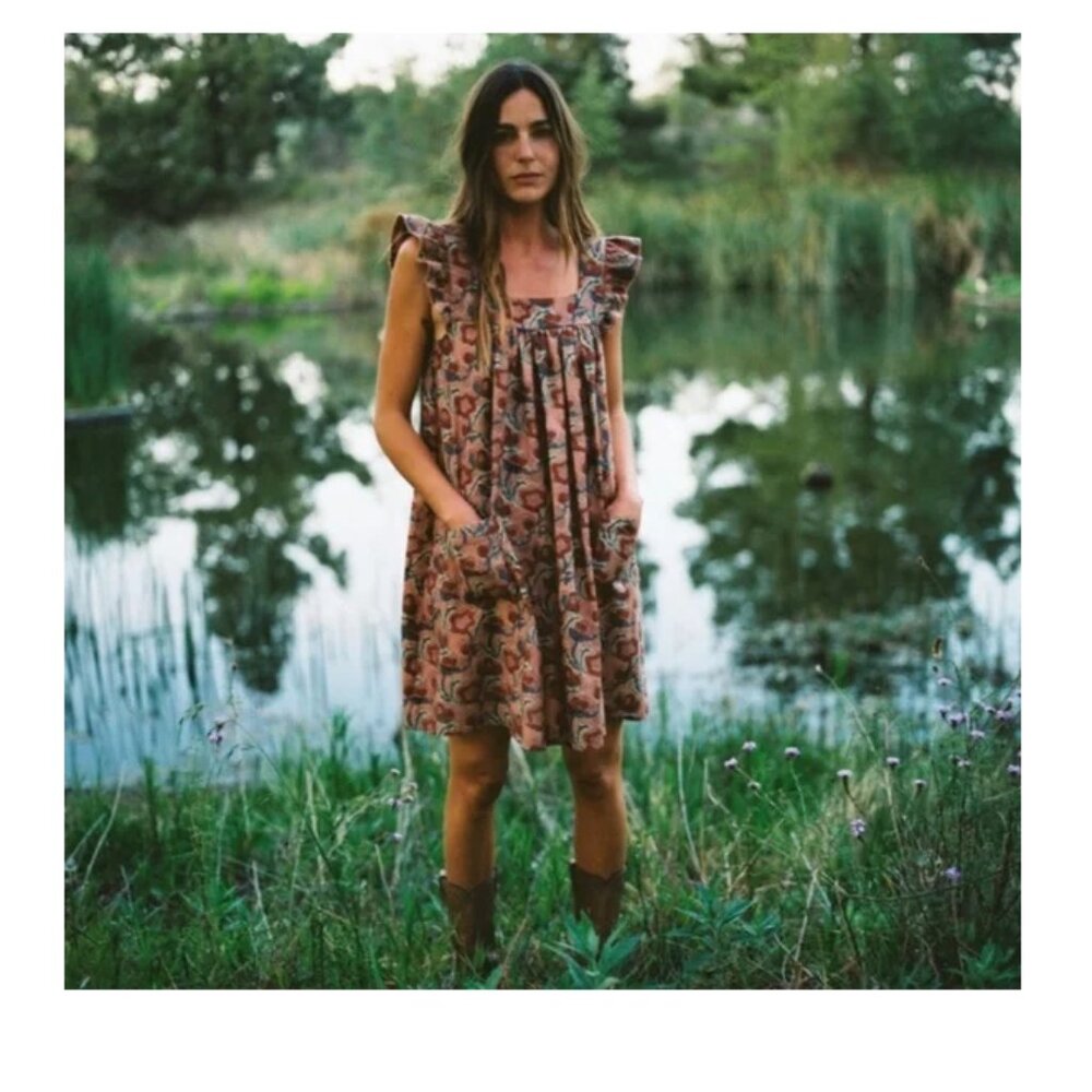 Christy Dawn Bennet Dress - Plum Flora - Size Med